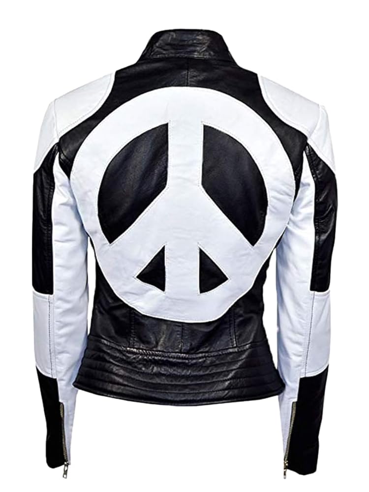 Qawaicche Kylie Heart Time Bomb Biker Leather Jacket - Red
